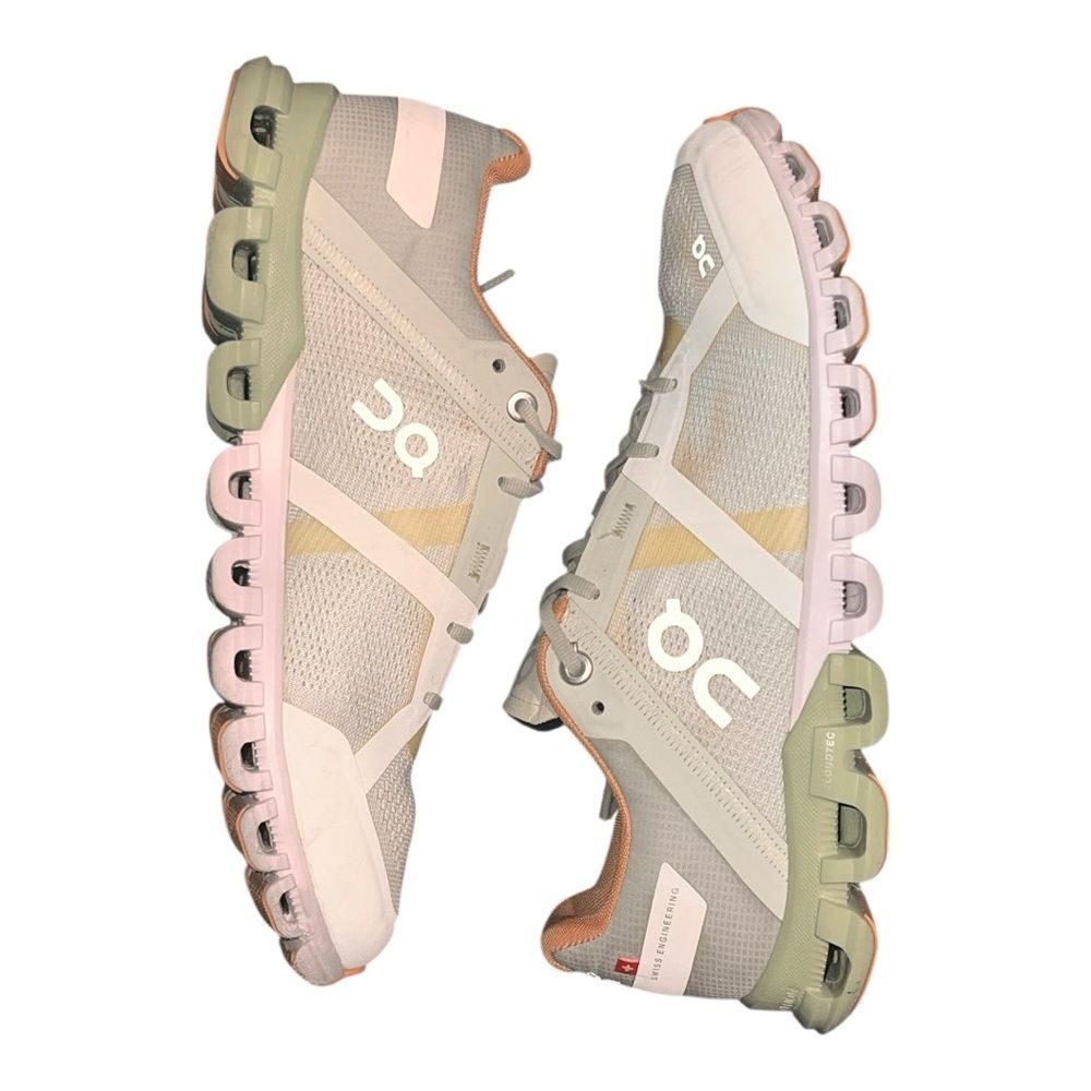 ON Cloudflow Running Shoes Aloe/White size Womens 7.5 - Picture 2 of 7